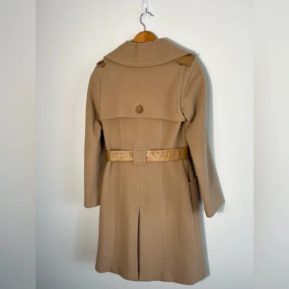 Mackage tan wool leather coat with buttons and pockets XS - Picture 11 of 15